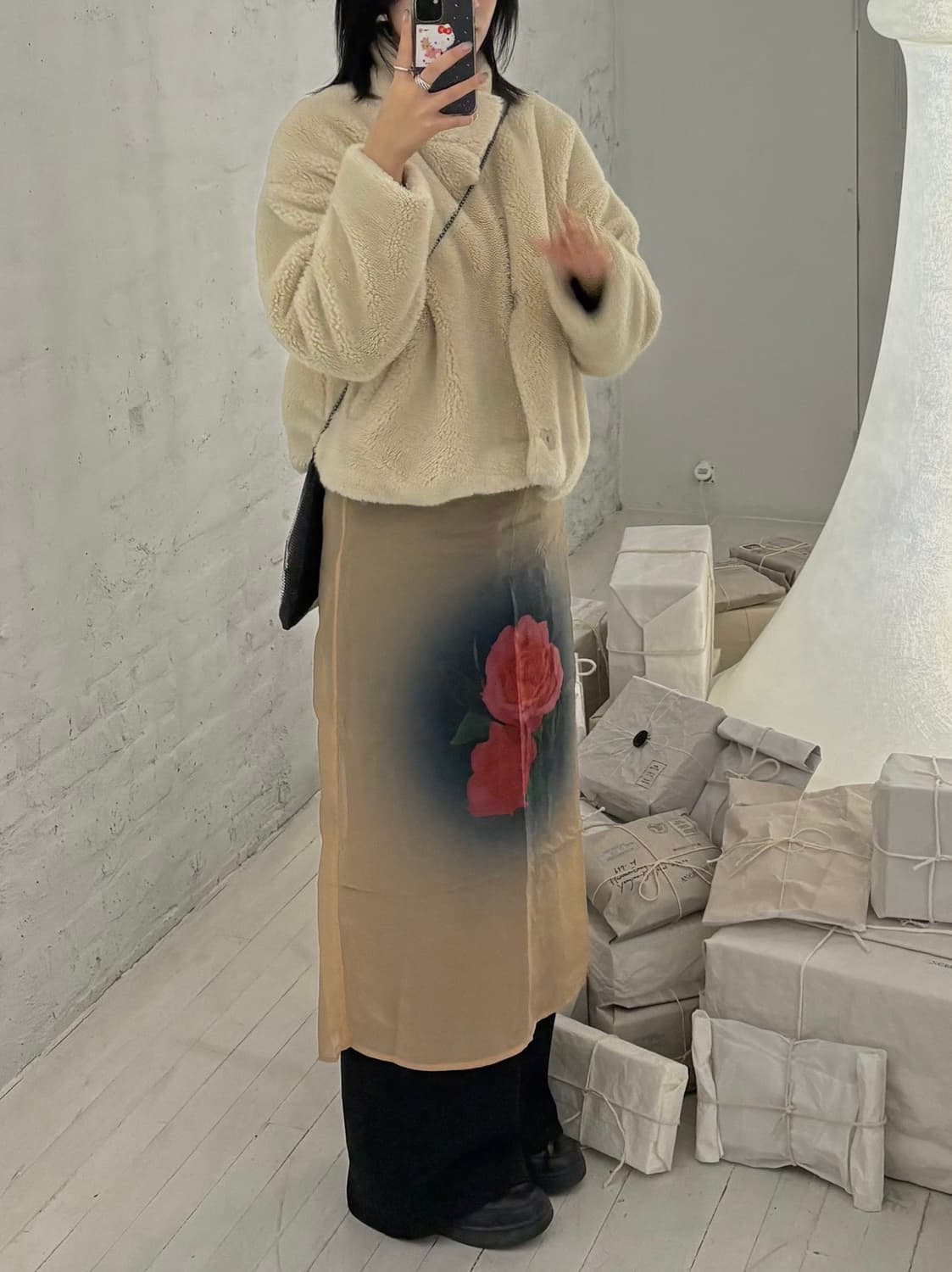 지수리 jisoolee 장미 레이어드 스커트 상품이미지2