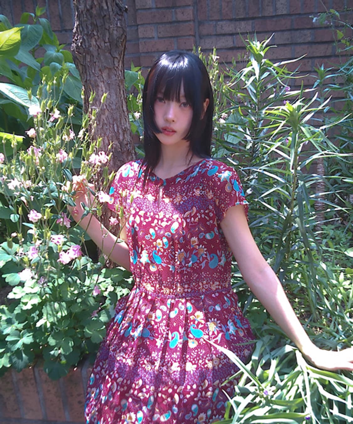 Oriental Flower Dress(Burgundy) 상품이미지10