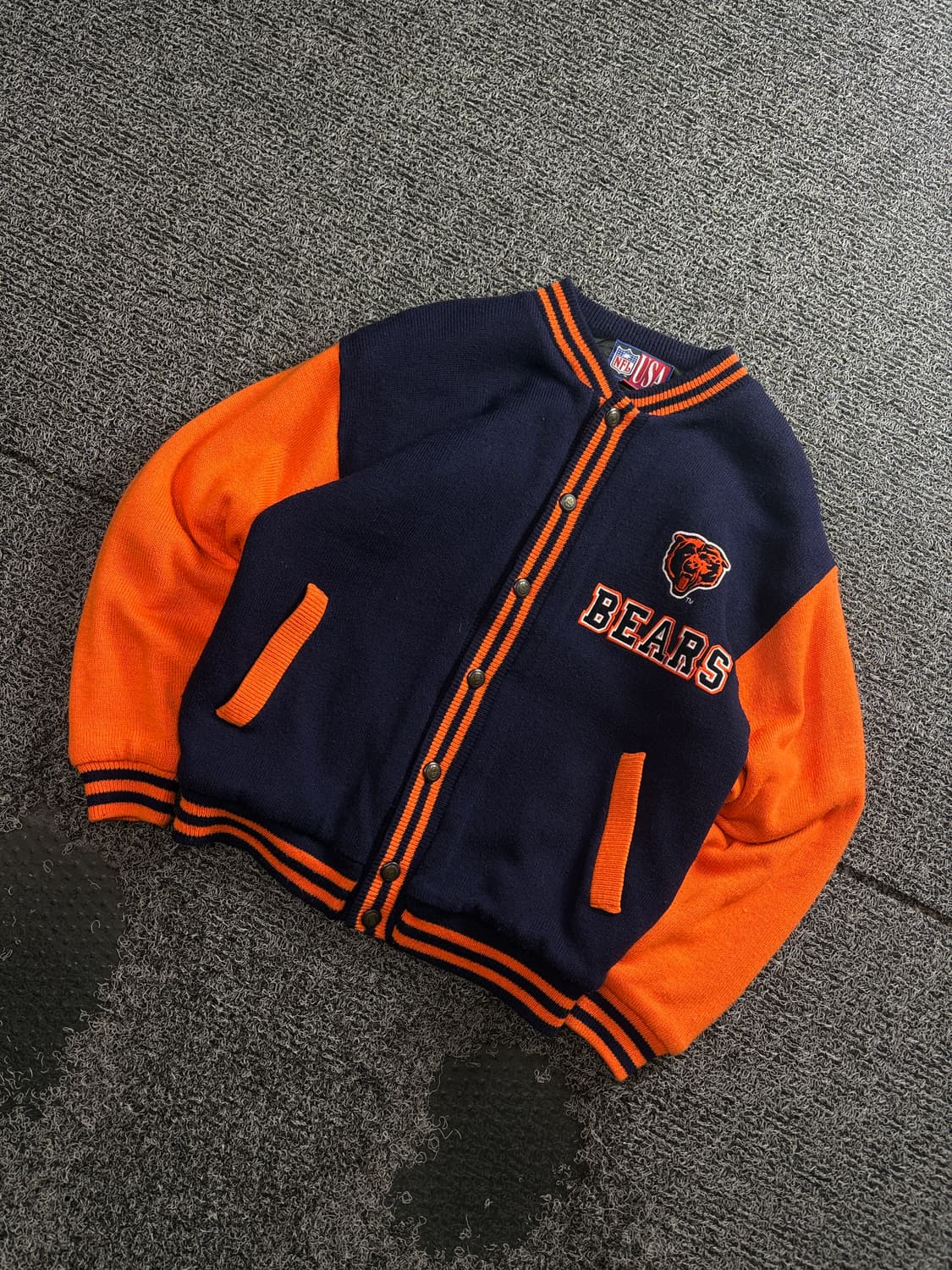 NFL USA 오리지날 시카고 베어스 모직 바시티 자켓 4072 상품이미지1
