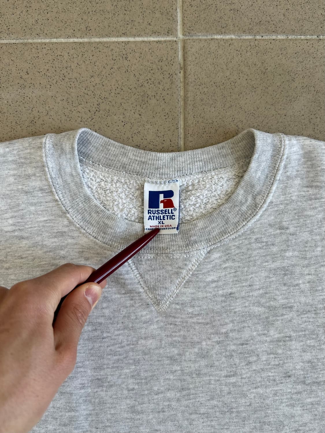 90s 빈티지 러셀 스웻셔츠 그레이 XL USA 상품이미지6