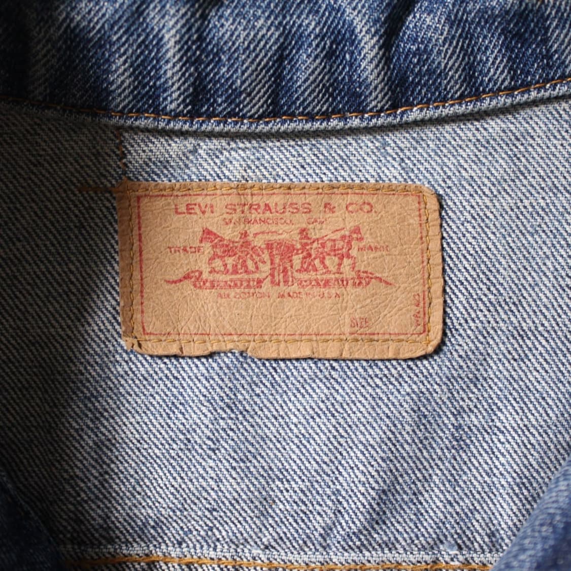 90's Levi’s 리바이스 타입3 트러커 데님 자켓 다크워싱 L035 상품이미지6