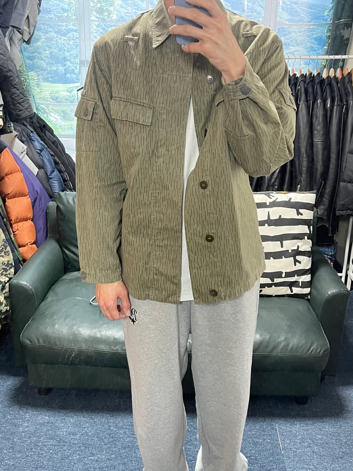 [Germen army] 동독군 레인 패턴 야상 L 상품이미지7