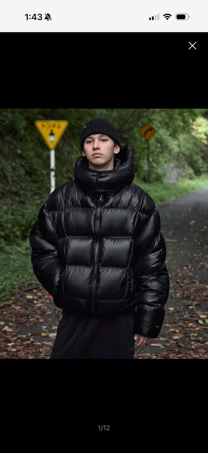 미니멀프로젝트 사일런트 시스루 다운 패딩 black 상품이미지1