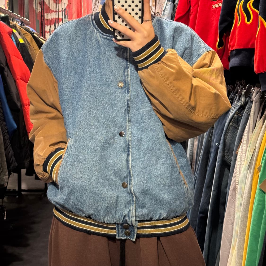 [IM] 데님 바시티자켓 상품이미지3