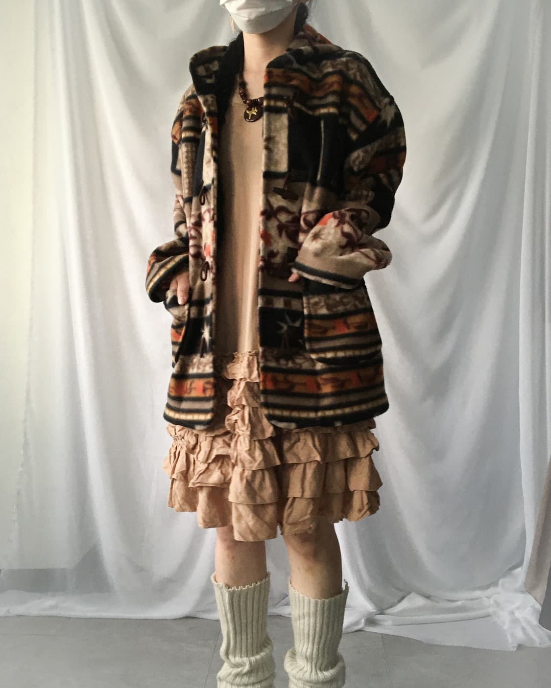 Duffle button ethnic mood hood fleece 상품이미지6