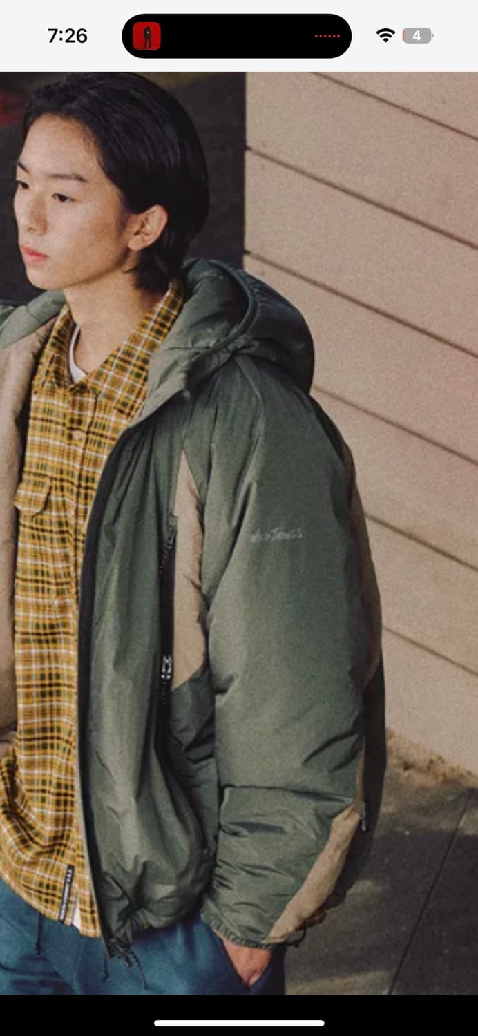 와일드띵스 마운틴 필드 패딩 자켓 모스그린m 상품이미지4