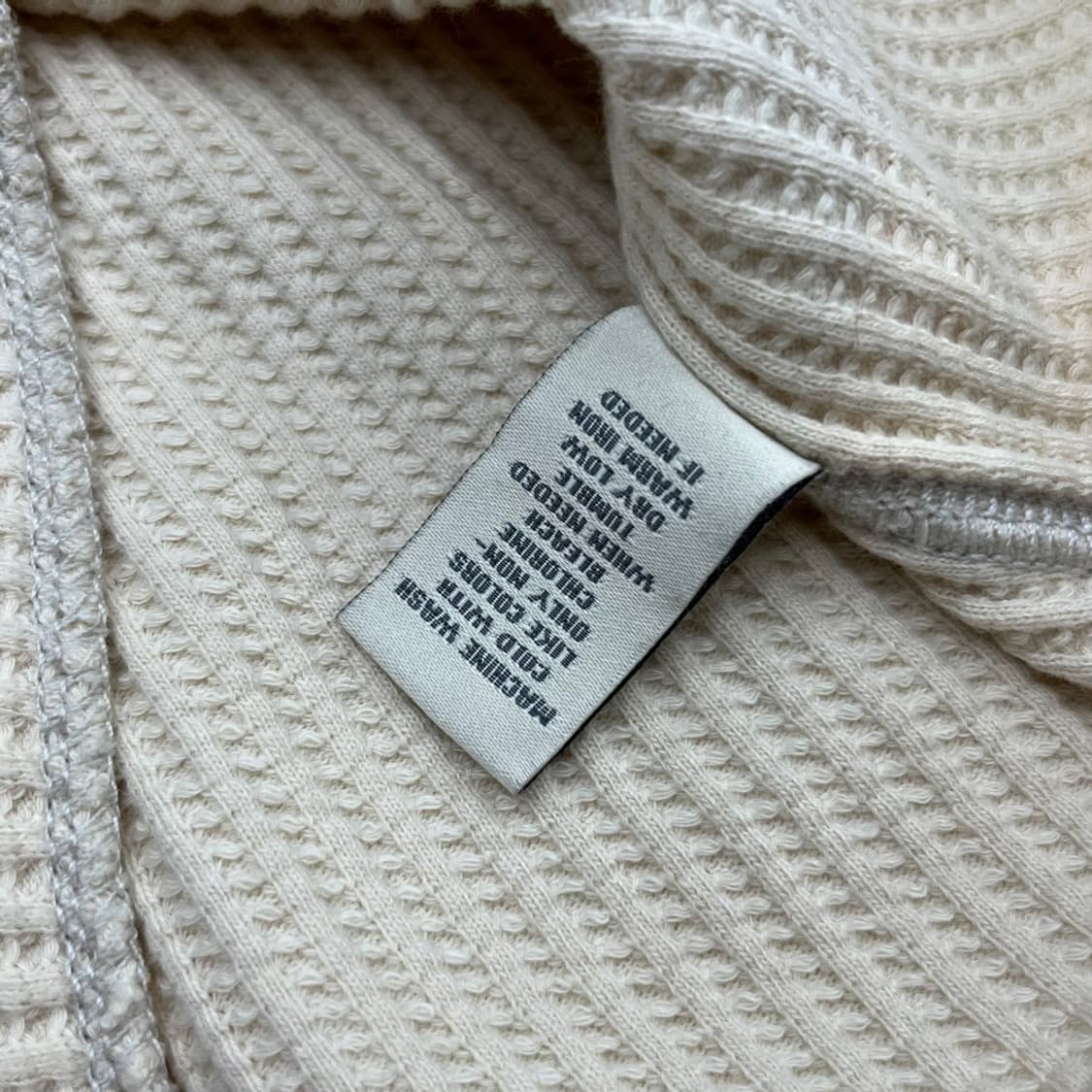 아베크롬비 네이비 패치로고 베이지 와플 롱슬리브 M 상품이미지9