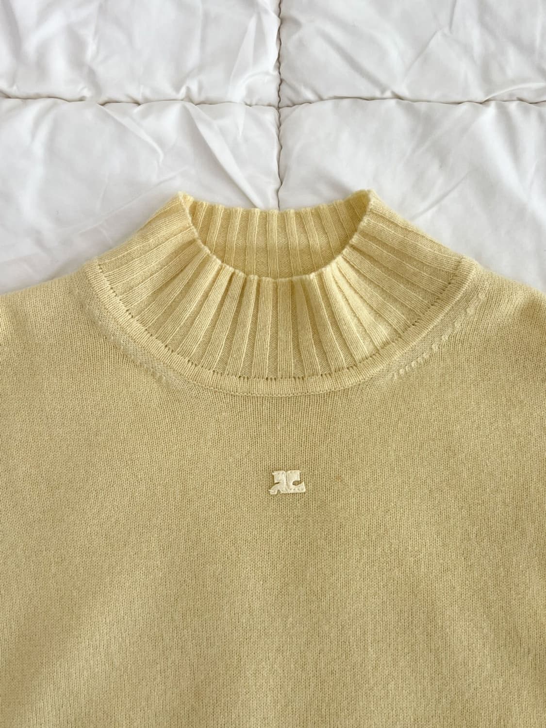 courreges / 꾸레쥬 옐로우 캐시미어 니트   상품이미지5