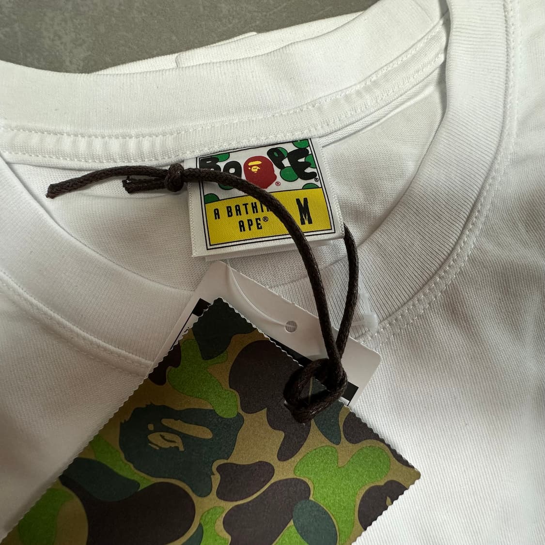 베이프 컬러 카모 컬리지 티셔츠 화이트 퍼플 상품이미지4