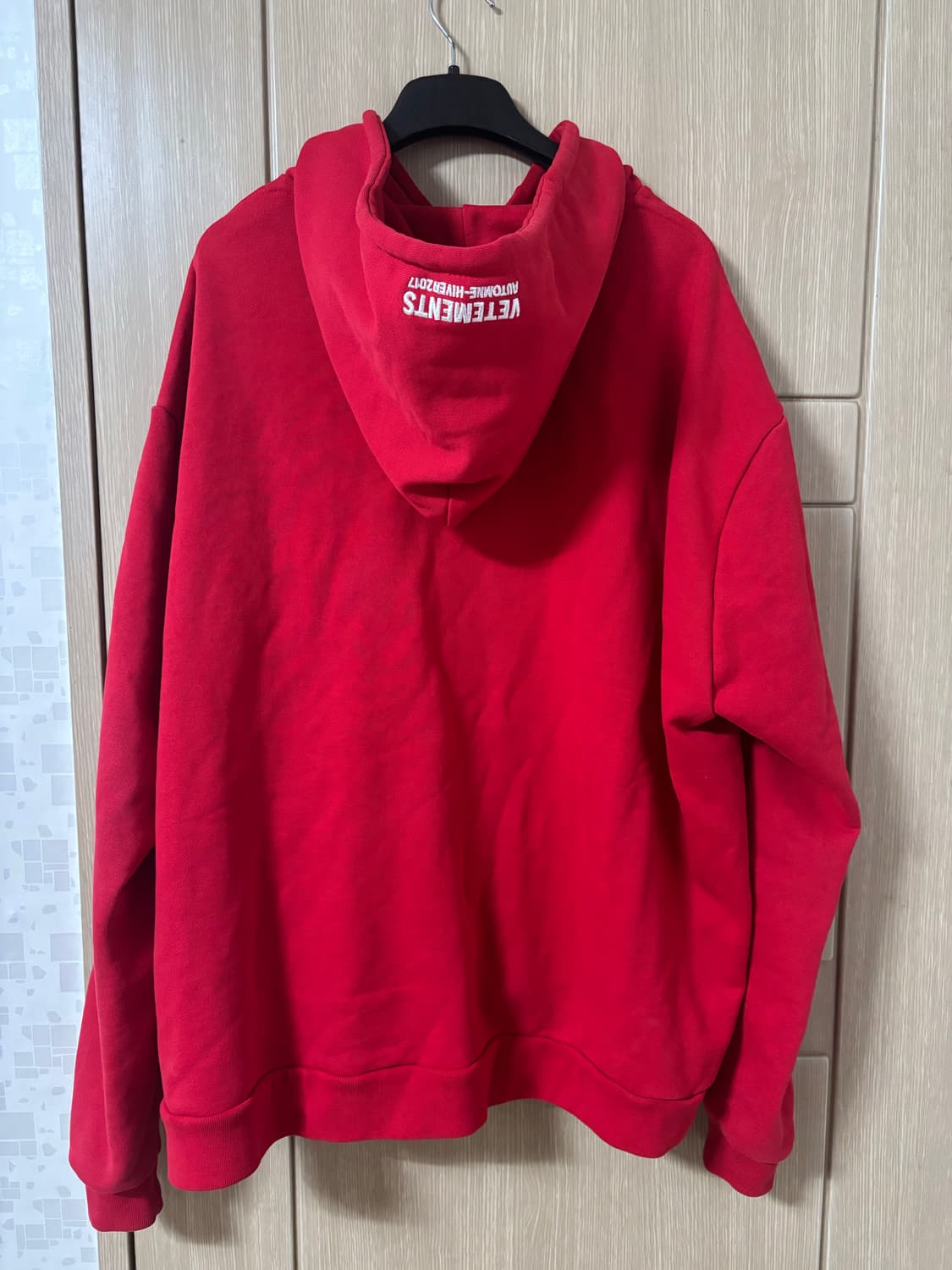베트멍 레드 프린팅 후드티 상품이미지3