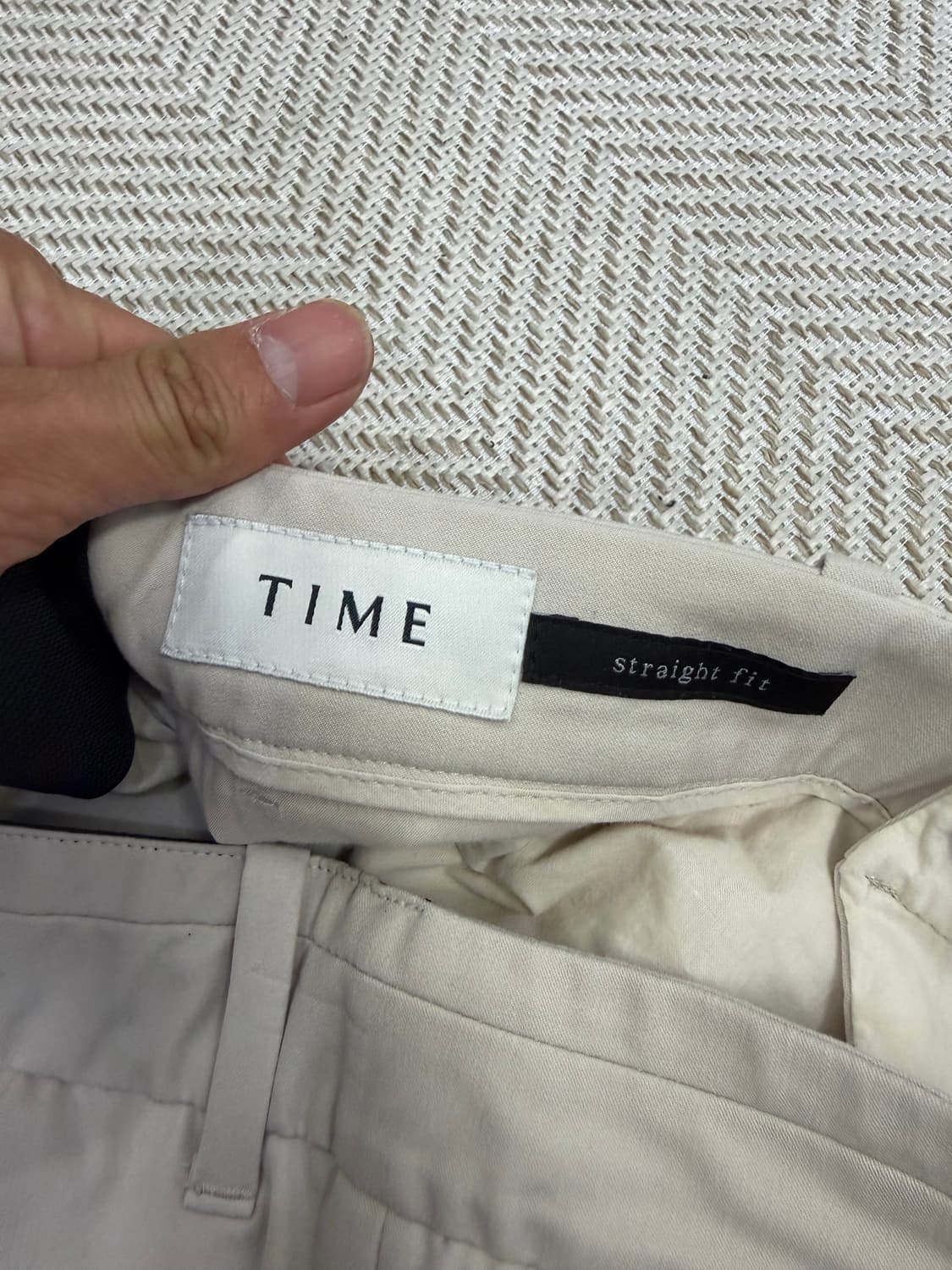 정품) 타임옴므 한섬 22ss 베이지 슬랙스 바지 78(30) 상품이미지6