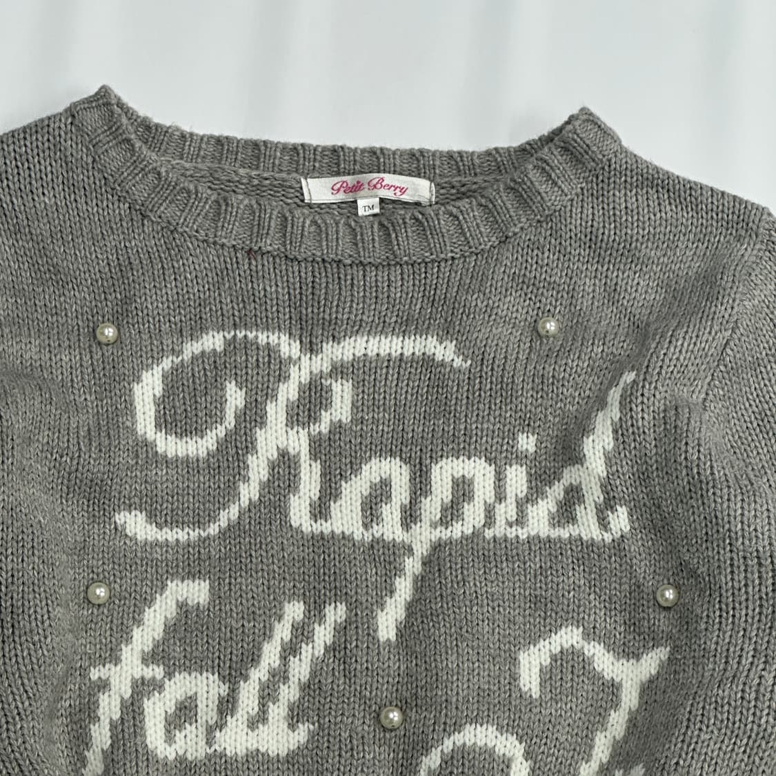 petit Berry 히메갸루  미디 니트 원피스 진주 레터링 크리스마스 상품이미지4