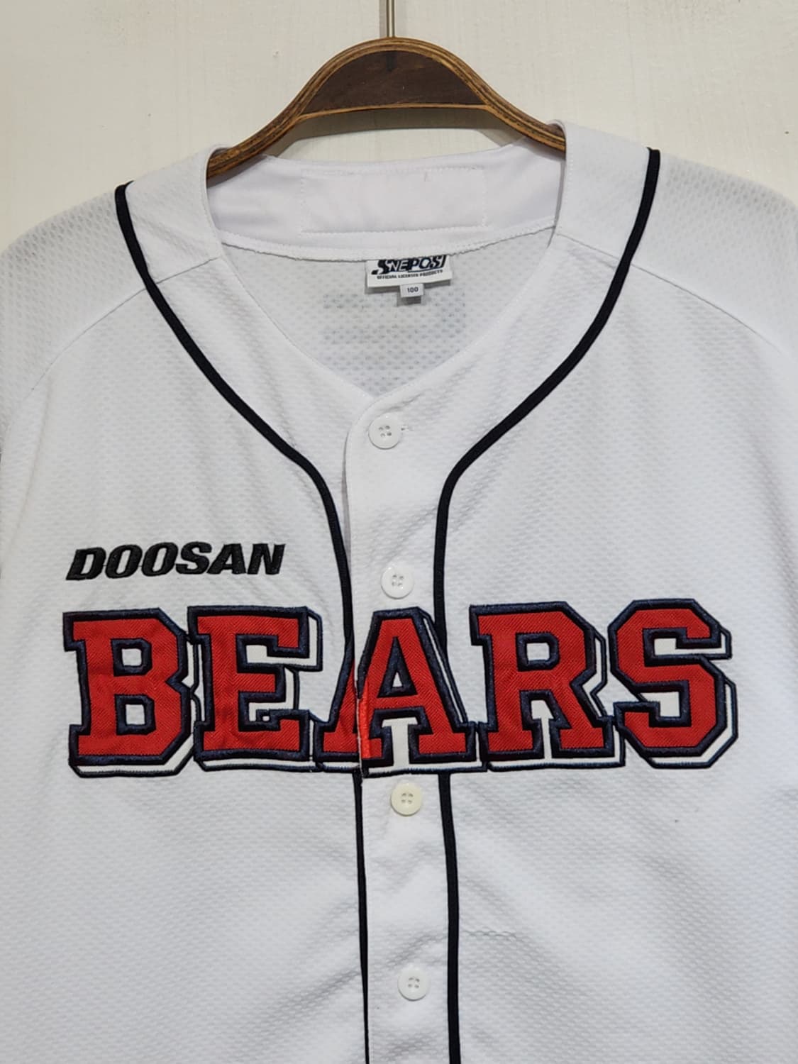 (100) 두산베어스 야구져지 반팔 김동주 마킹 유니폼  상품이미지2