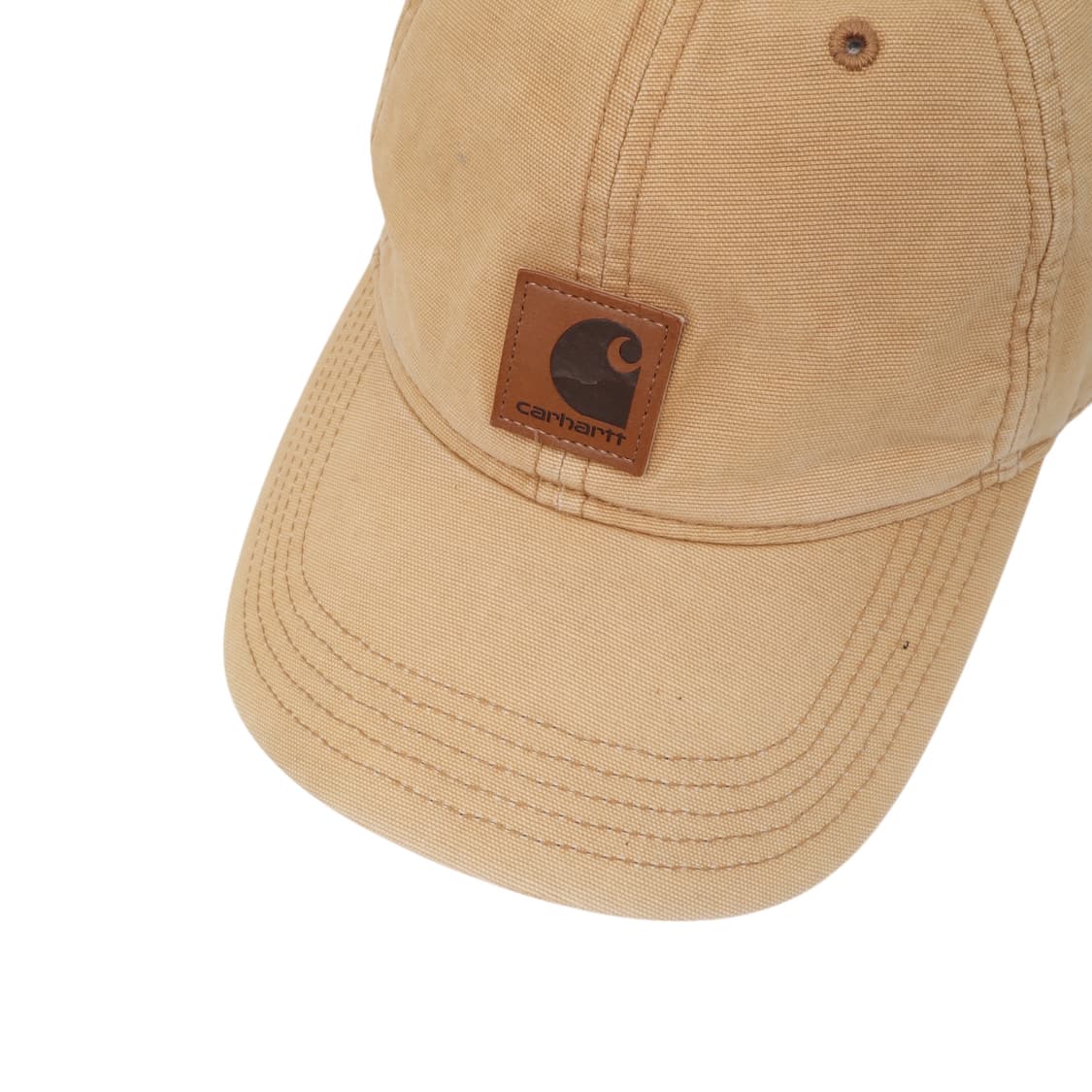 칼하트 베이지 레더탭 캔버스 캡 상품이미지3