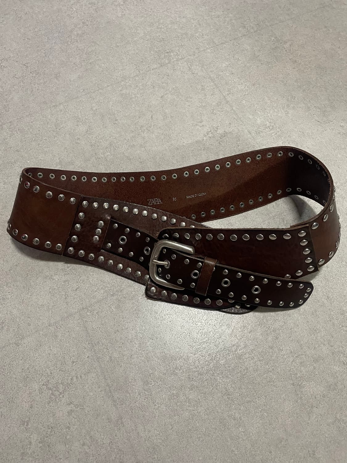 자라 빈티지 스타일 스터드 와이드 벨트 상품이미지2