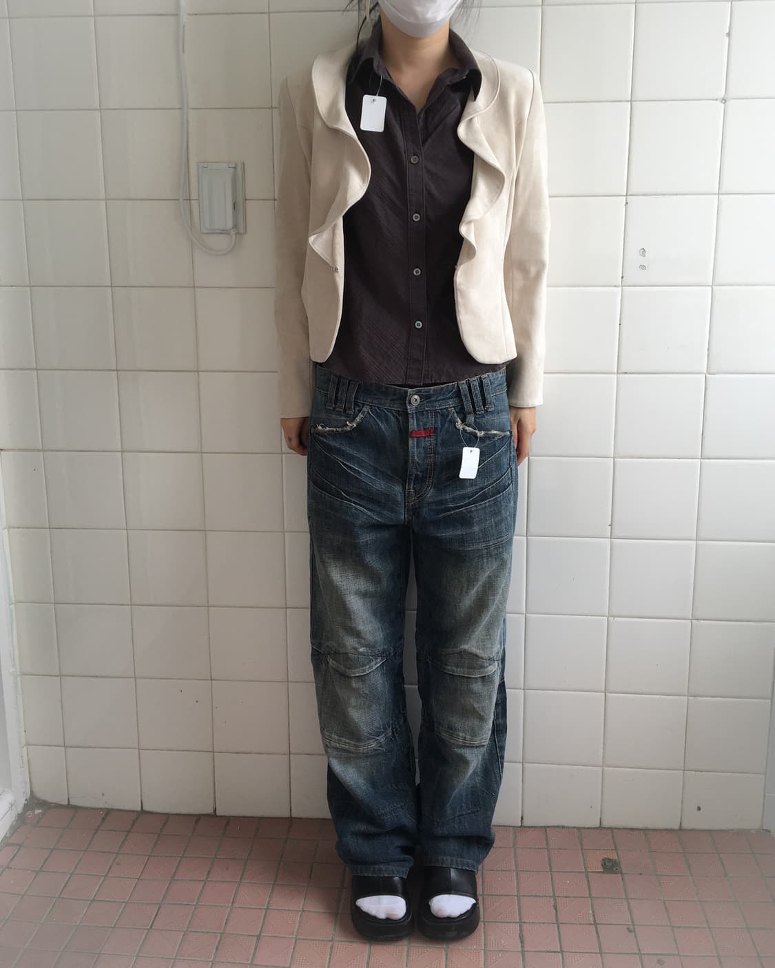 Ruffle point fake suede jacket 상품이미지6