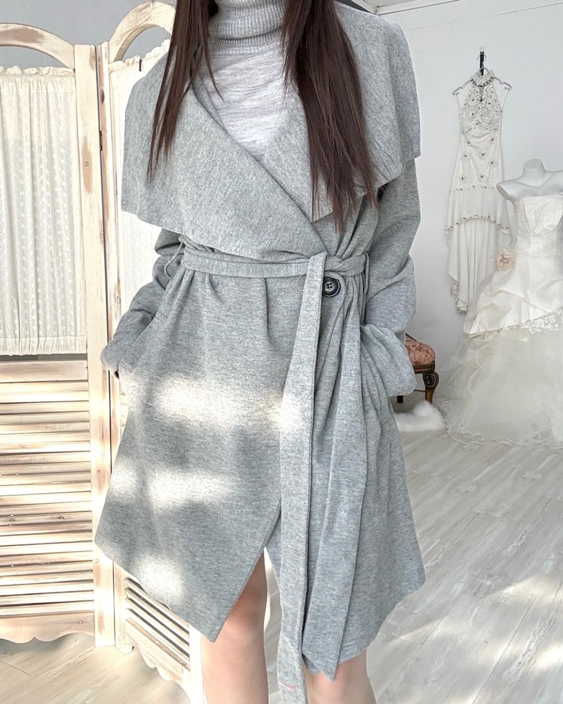 Rock Chic Gray over fit cardigan coat 상품이미지7