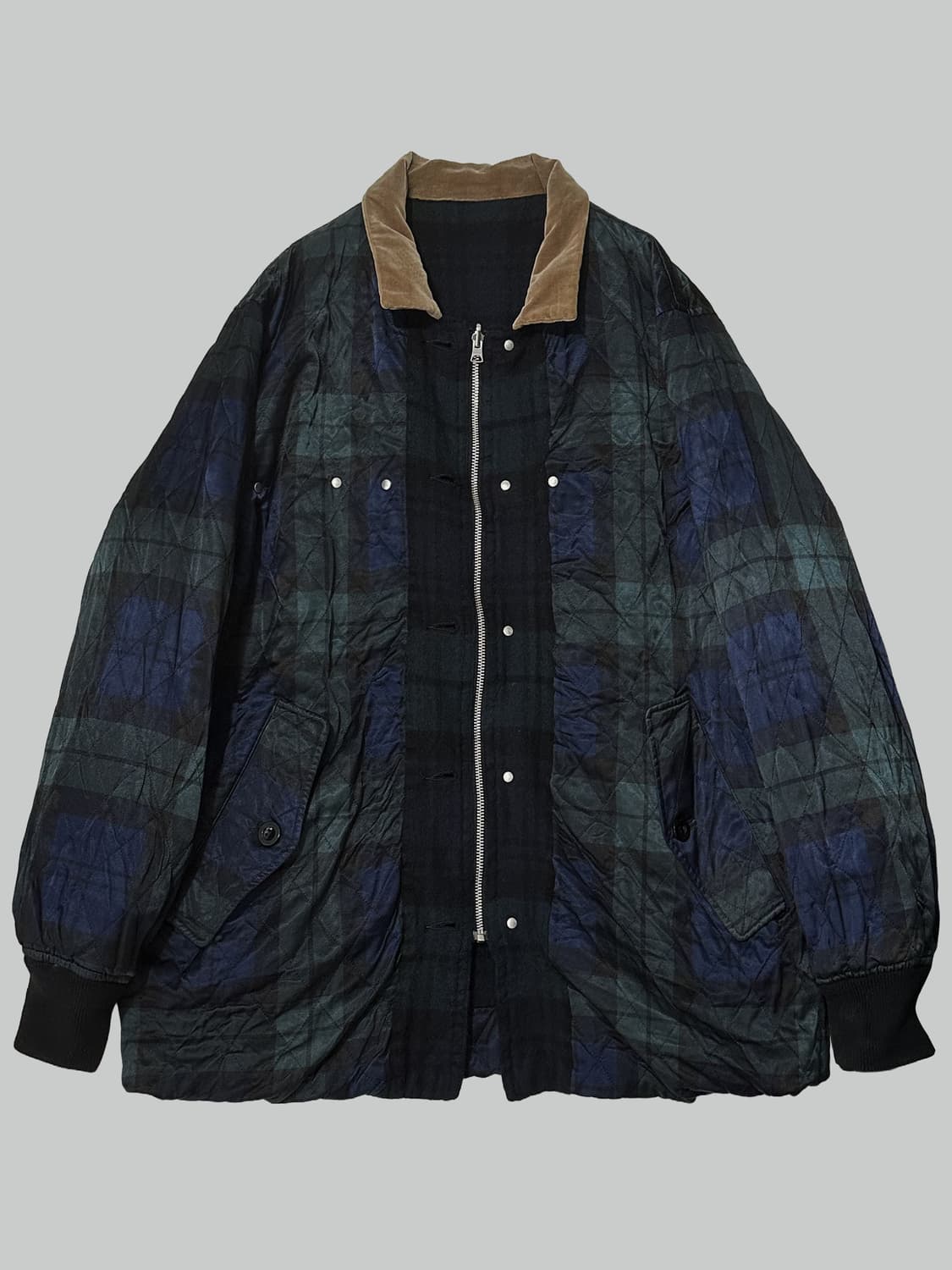 사카이 리버시블 축융 울 자켓 상품이미지8