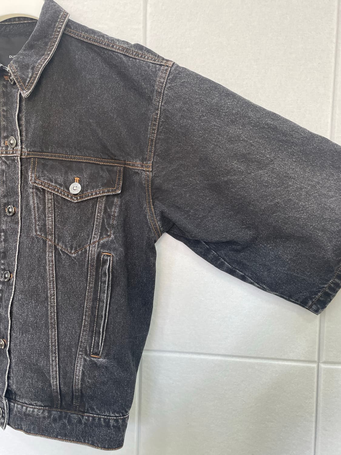 푸시버튼 블랙 KIMONO 데님 자켓 상품이미지5