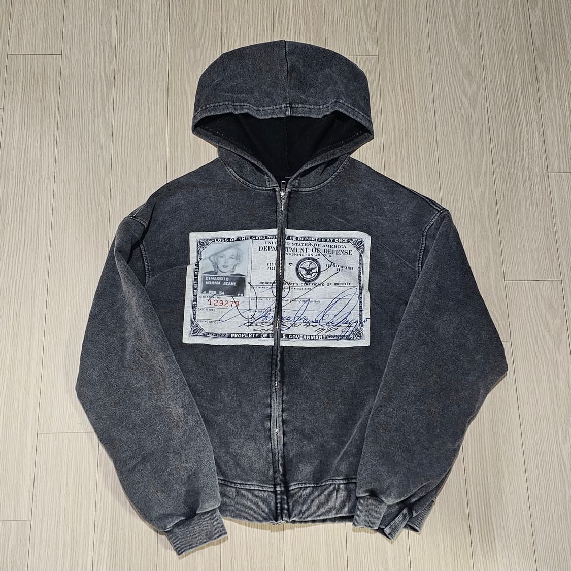 빈티지 크롭 후드집업 상품이미지1