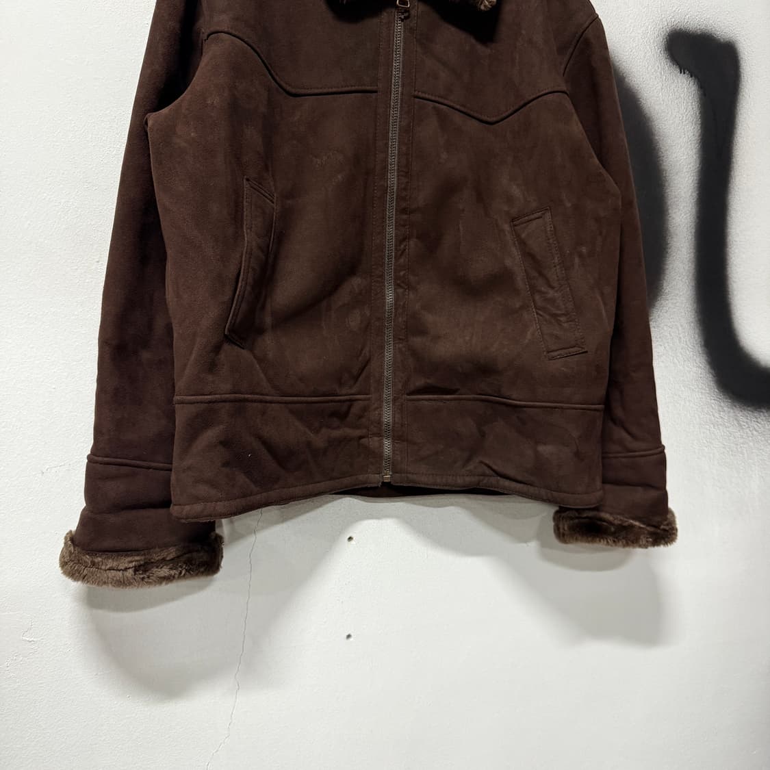 VTG 빈티지 리마 스웨이드 소가죽 스웨이드 무스탕 자켓 상품이미지4