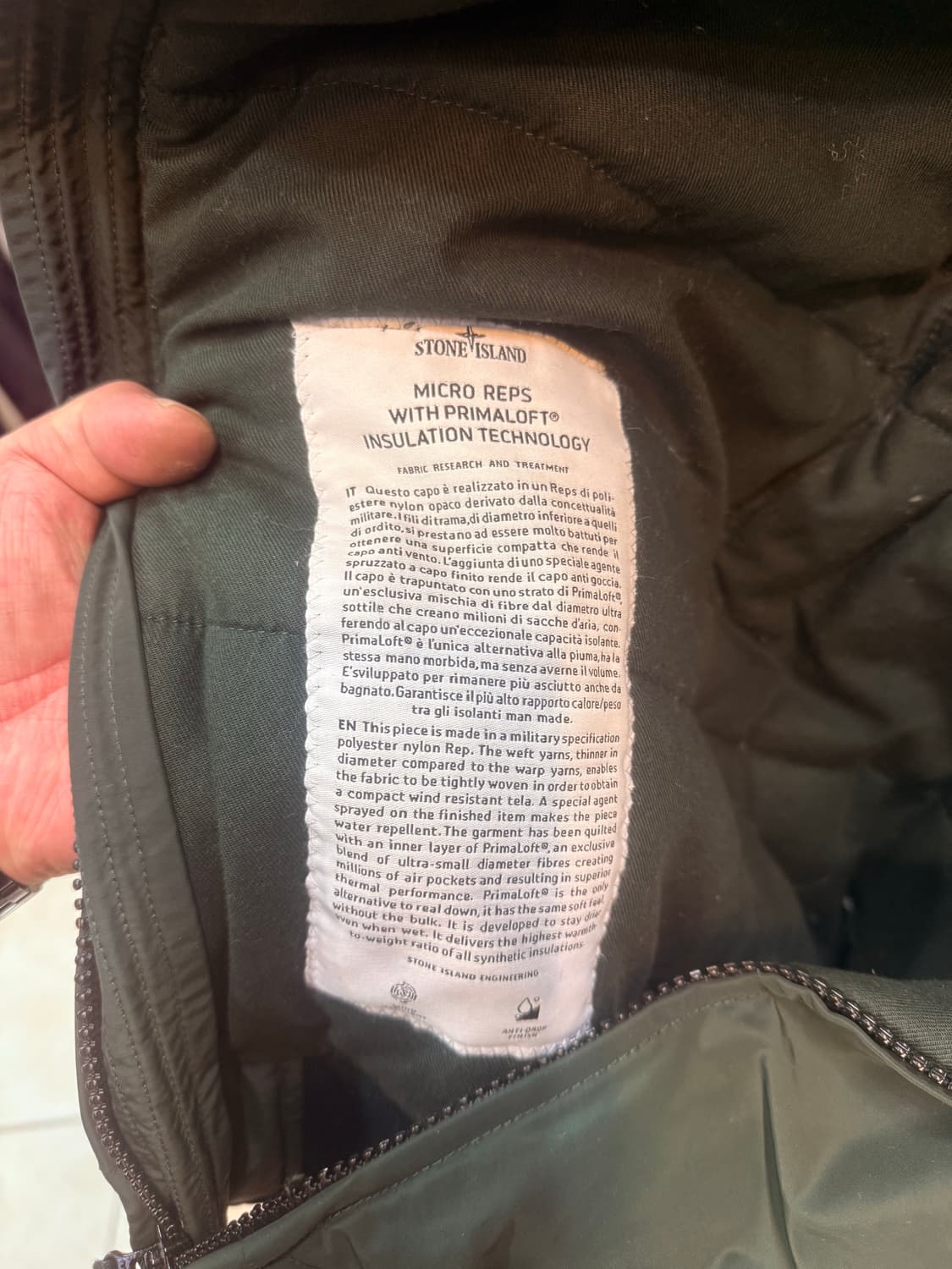 95 정품 스톤아일랜드 마이클롭스 프리마로프트 패딩 팝니다 상품이미지8