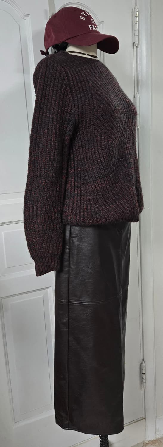 마쥬 알파카니트/앳코너 레더스커트 상품이미지3