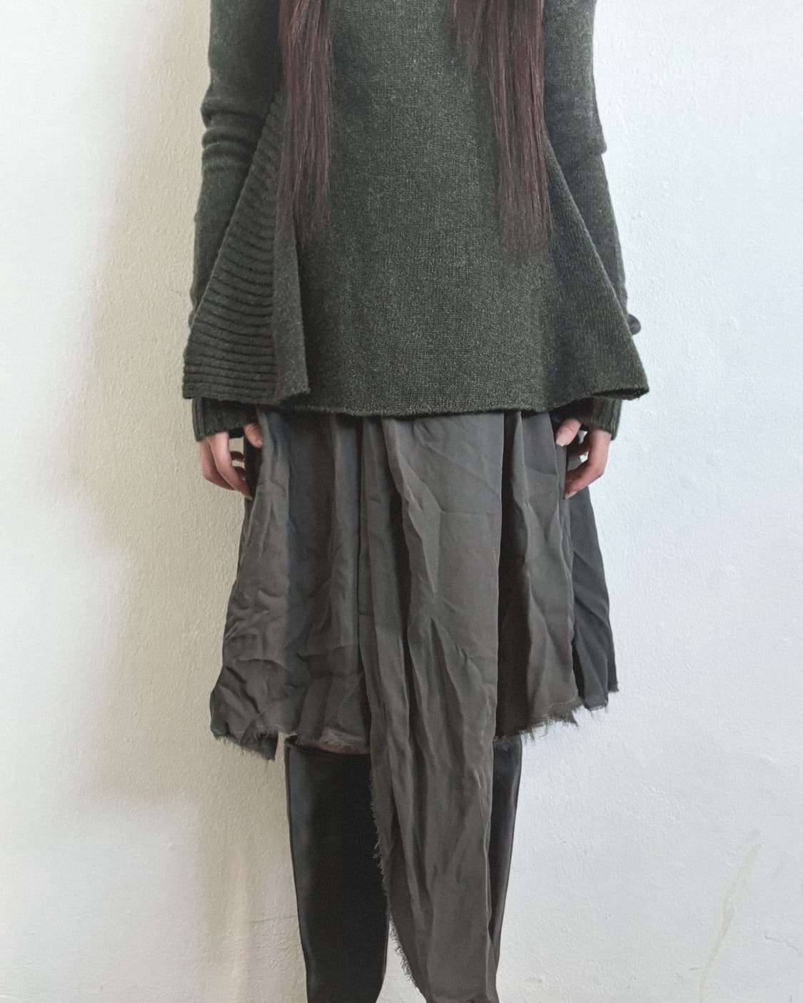 랑방 드레이프 실크 그런지페어리 드레스 상품이미지3