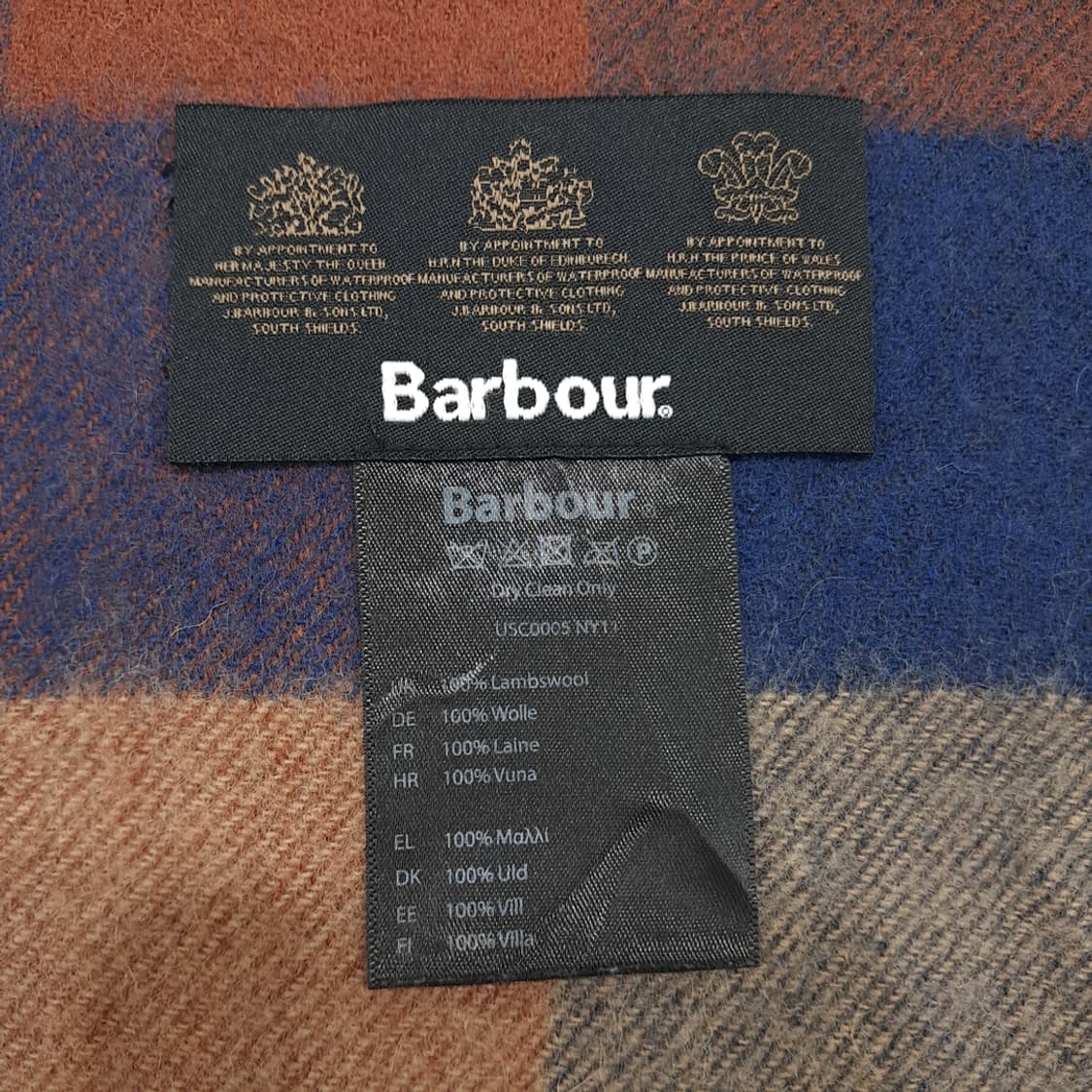 MX248 바버 멀티블록 체크 램스울 목도리 머플러 상품이미지5