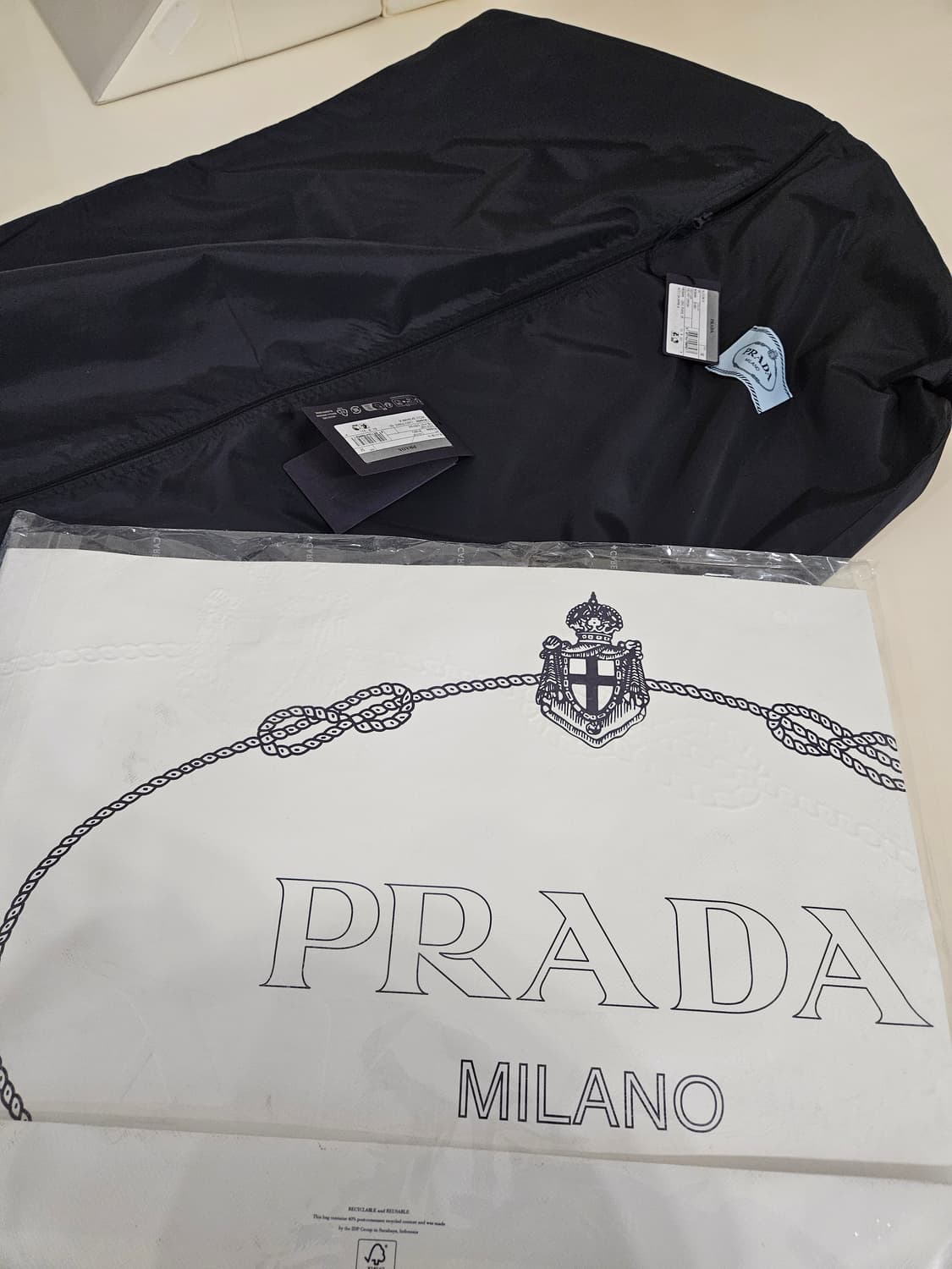 프라다 벨벳 블루종 자켓 M 사이즈 상품이미지8