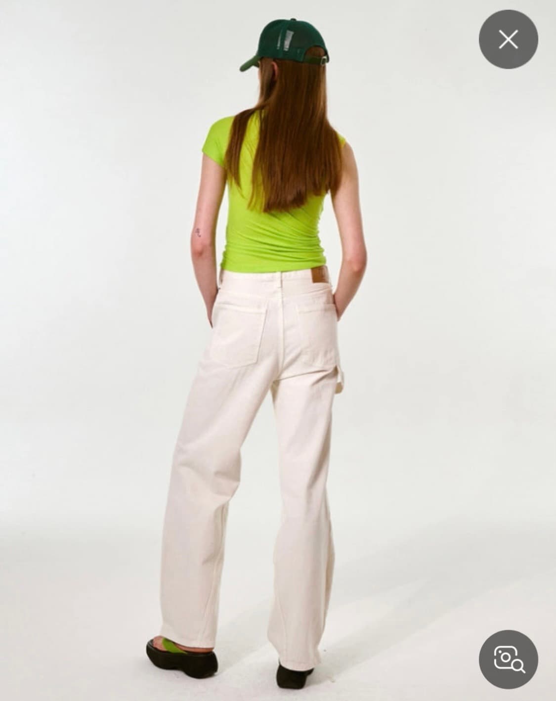 더오픈프로덕트 워크진 데님 팬츠 (화이트) 상품이미지2