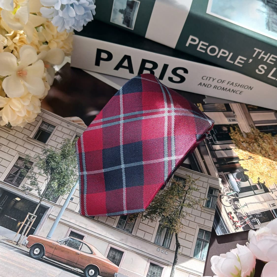 바나나 리퍼블릭 실크 레드 체크 넥타이 7.5cm S등급 G19
 상품이미지4