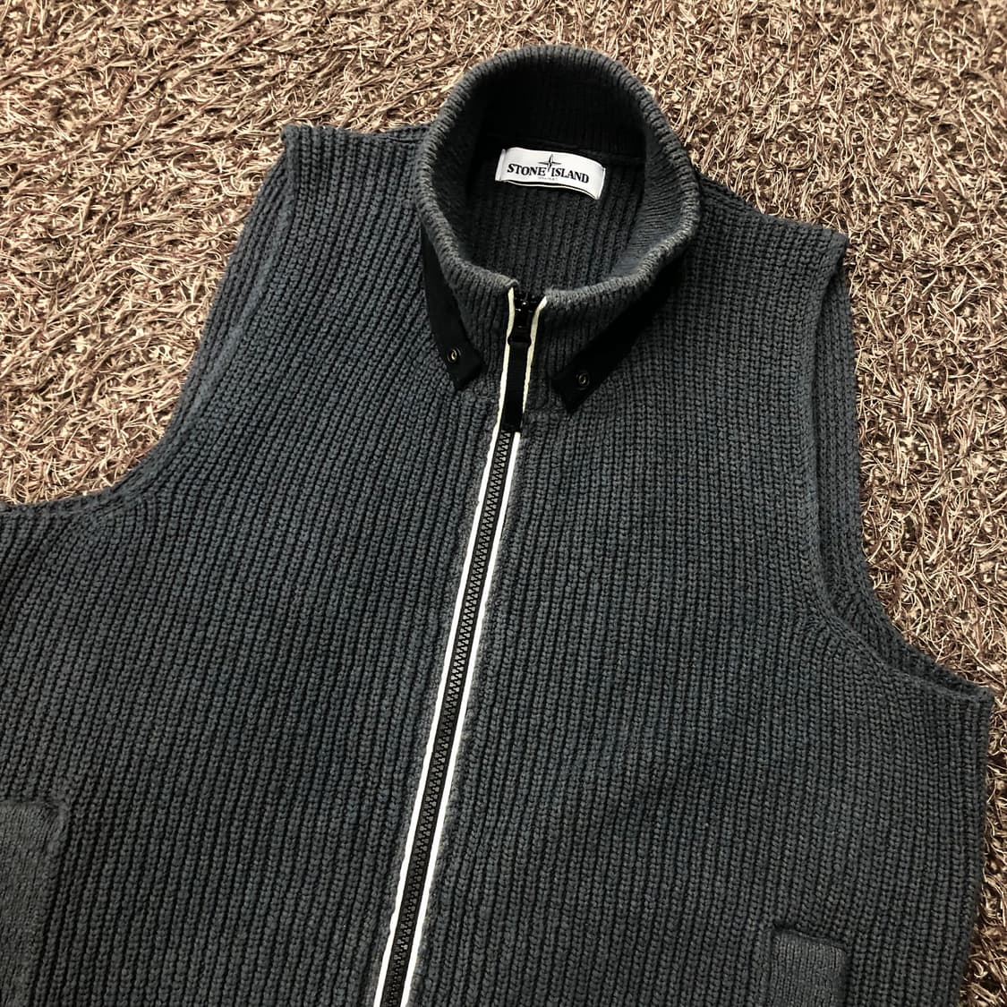 스톤아일랜드 투웨이 니트 집업 조끼 베스트 상품이미지2