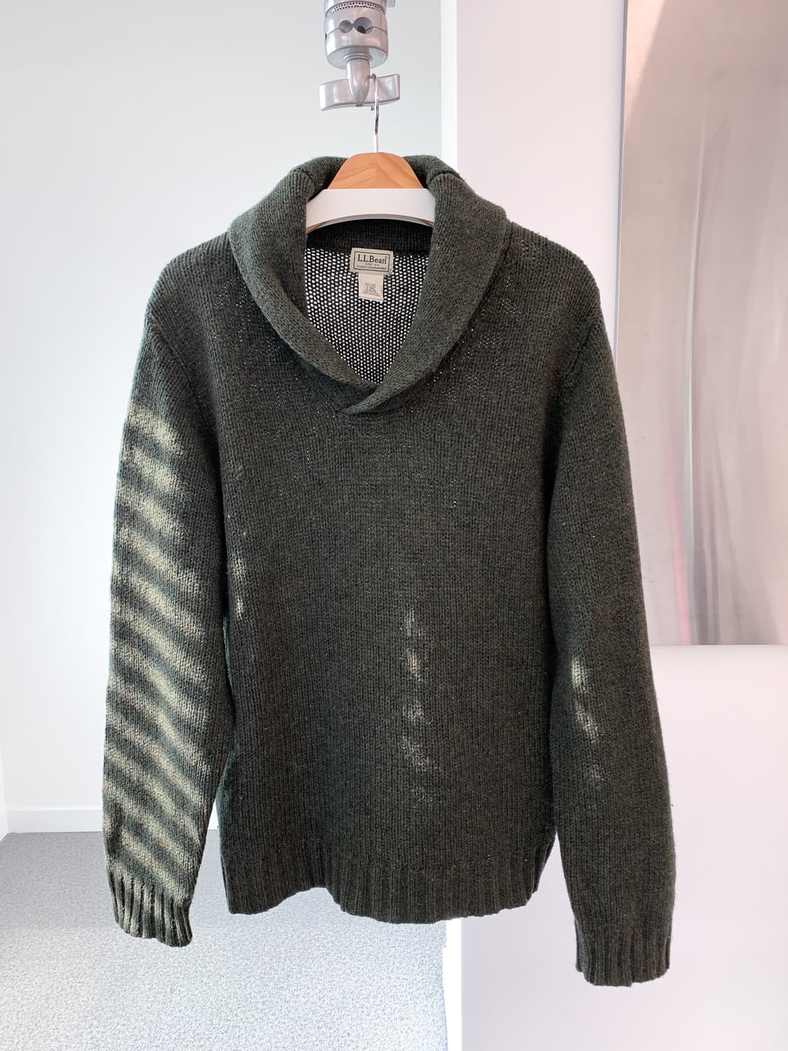 엘엘빈 숄카라 Wool 100% 니트 100 상품이미지5