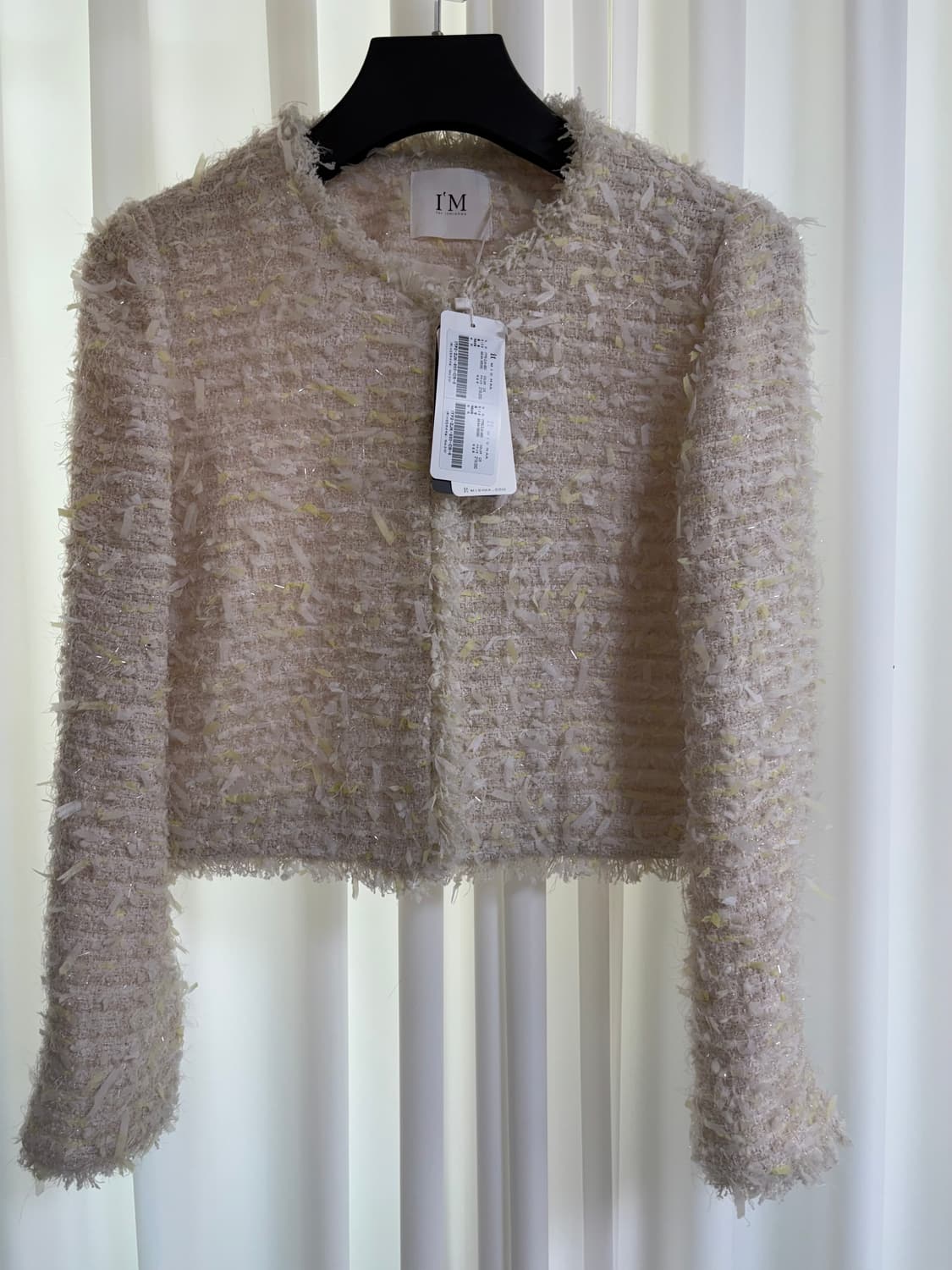 잇미샤 칼라리스 트위드 자켓 - 크림 상품이미지1