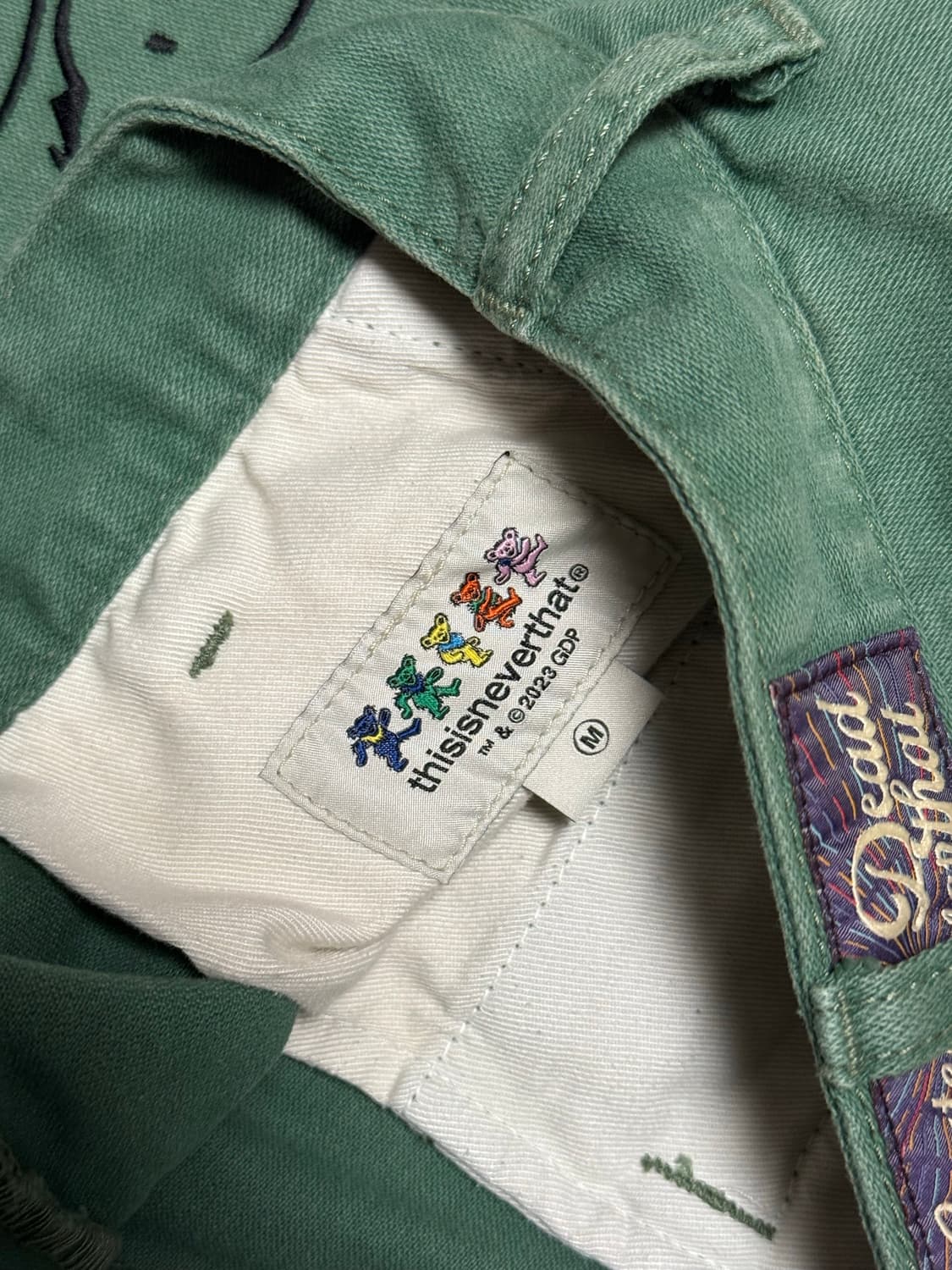 디스이즈네버댓 x 그레이트풀데드 자수 치노팬츠 M 상품이미지5