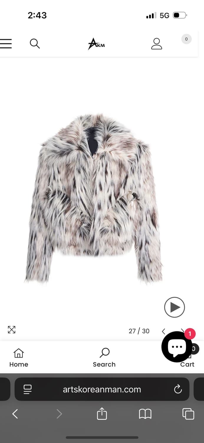 AKM 패턴 퍼자켓 판매합니다 상품이미지2