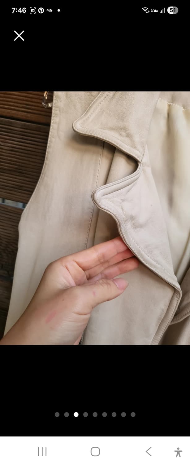 셀렉샵 구매! 리얼양가죽 라이더 베스트 아이보리 free 상품이미지4