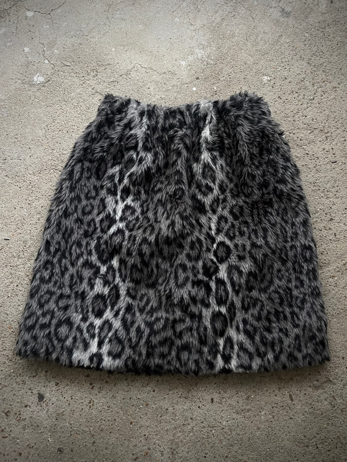 leopard fur banding skirt 상품이미지1