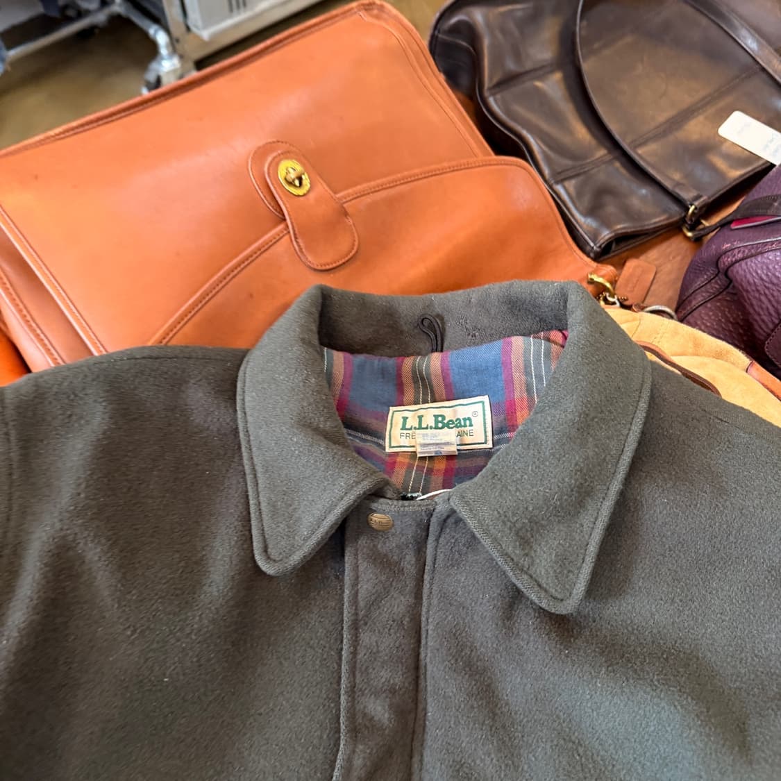  80 ~ 90s 엘엘빈 울 봄버 자켓 L XL 상품이미지3
