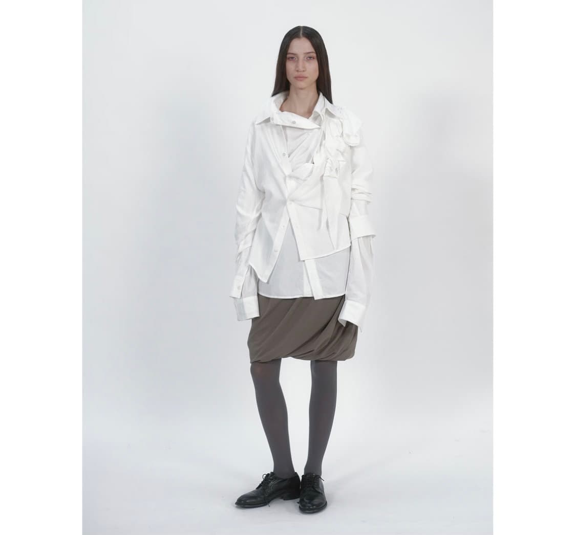 낫띵에브리띵 벌룬 스커트 (카키) 상품이미지2