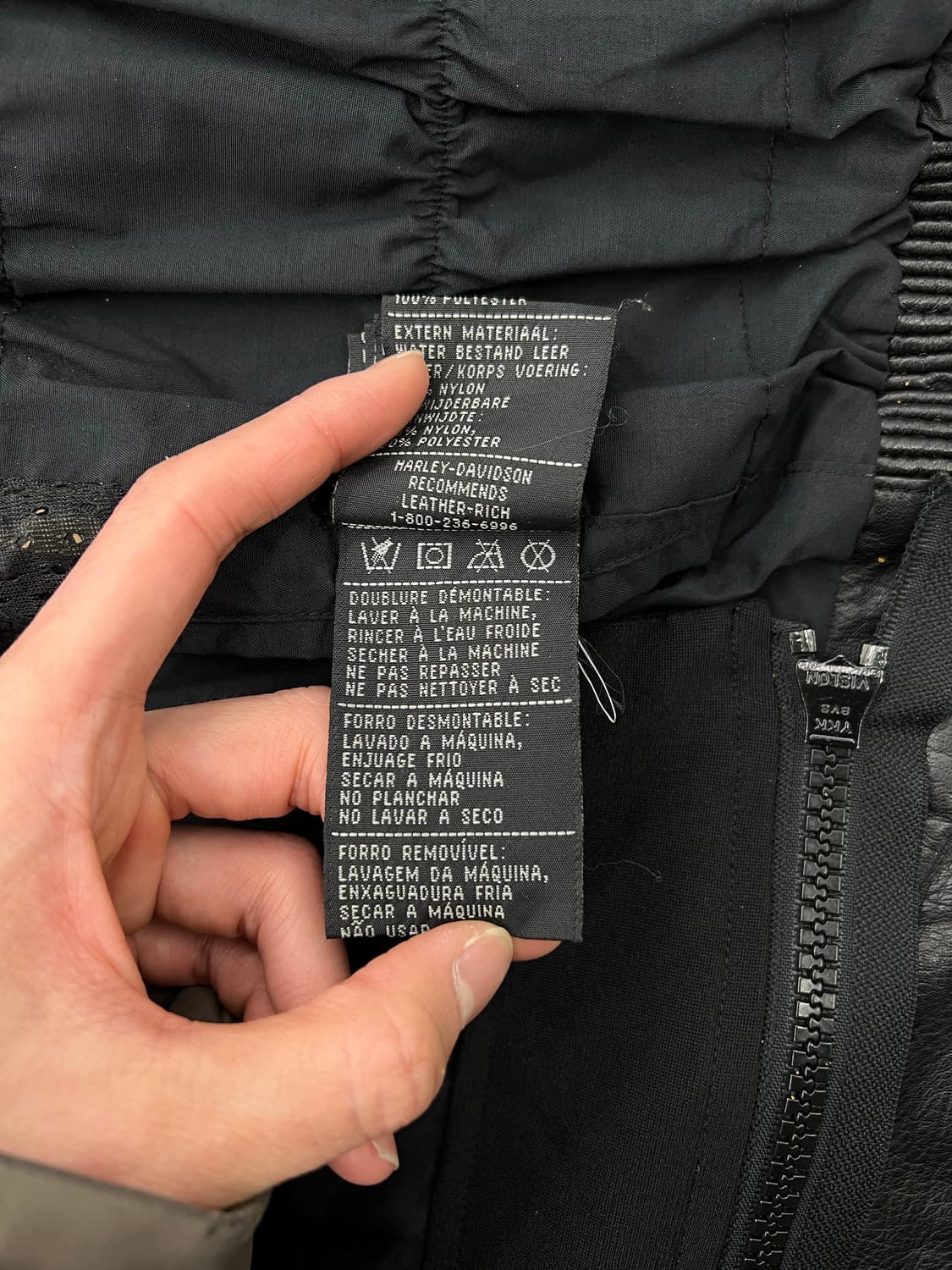 할리 데이비슨 우먼 블랙 FXRG 라이더 레더 자켓 상품이미지9