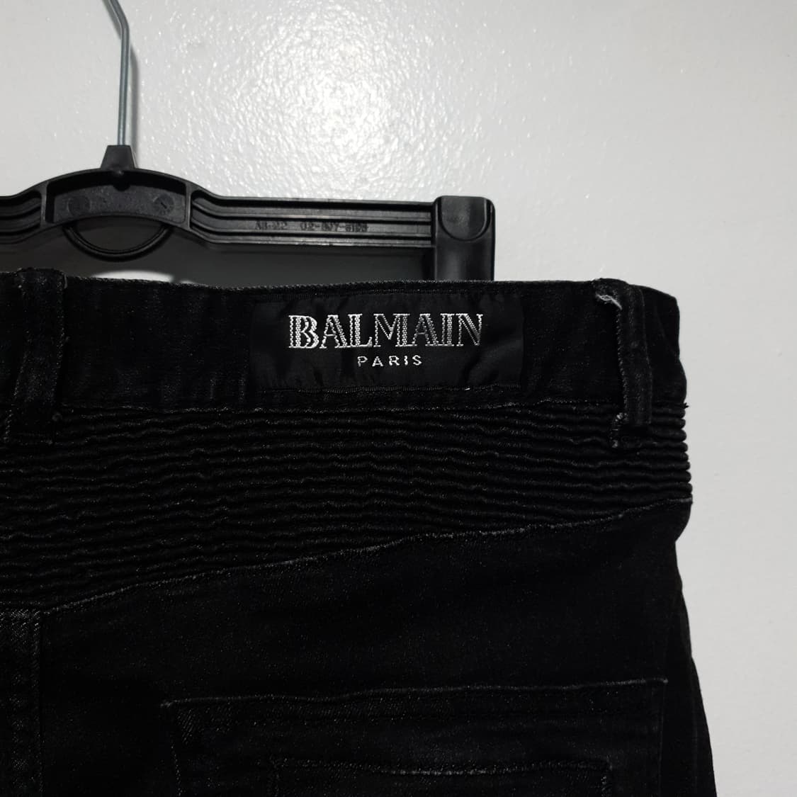 발망 바이커 진 블랙 지퍼 디테일 데님 팬츠 (실측 34-35인치) 상품이미지8