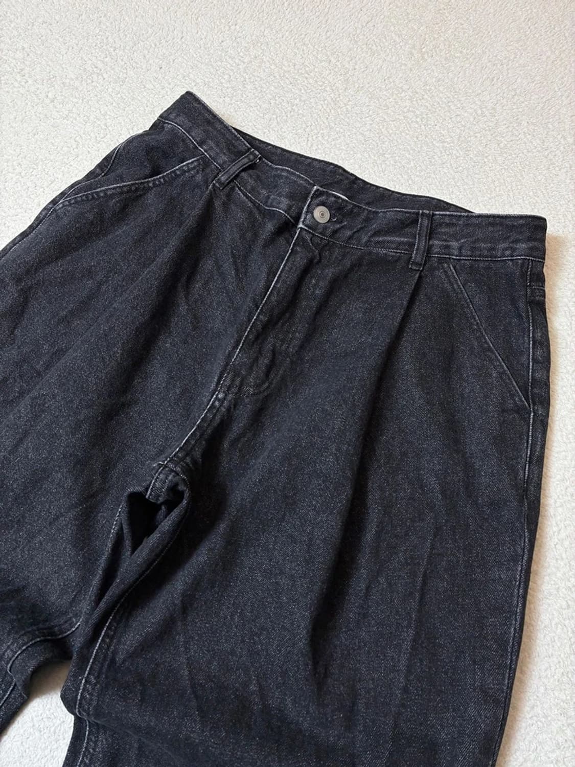 유니폼브릿지 원턱 워싱 데님 팬츠 PN7790 상품이미지3