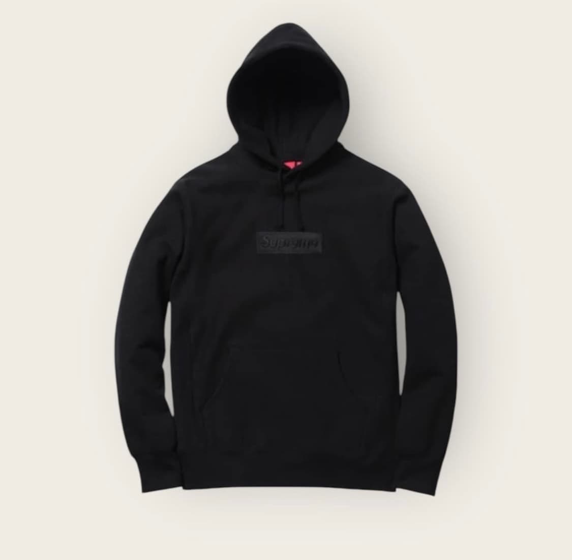 슈프림 박스자수로고 후드티 블랙 L 상품이미지1