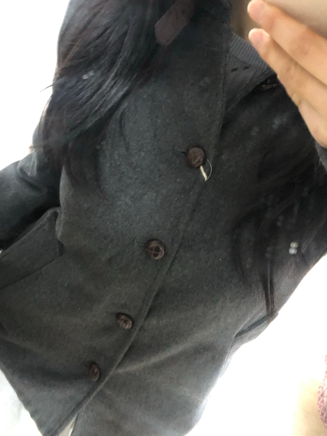 일본빈티지 사와코 너닿길 차콜 자켓 코트 모리걸 상품이미지4