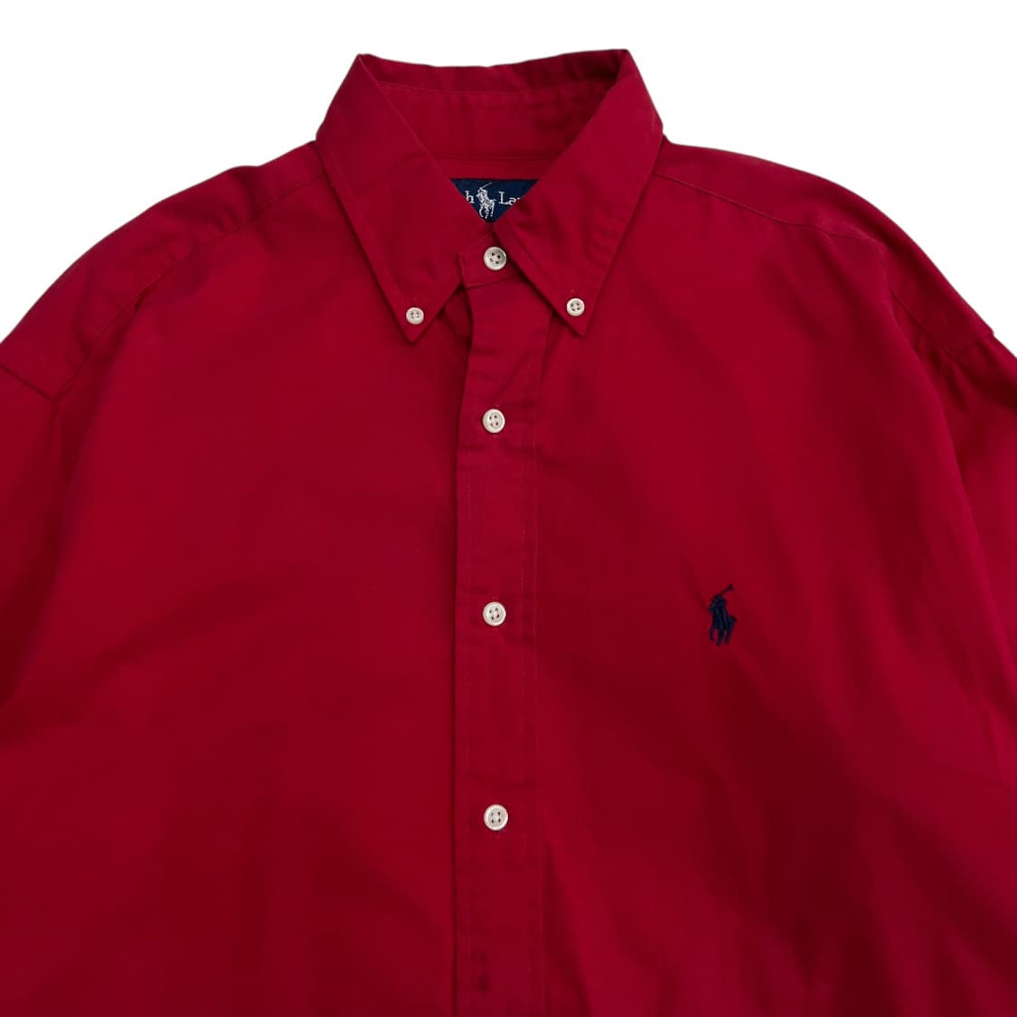 폴로 랄프로렌 90s 네이비포니 레드 셔츠 S 상품이미지4