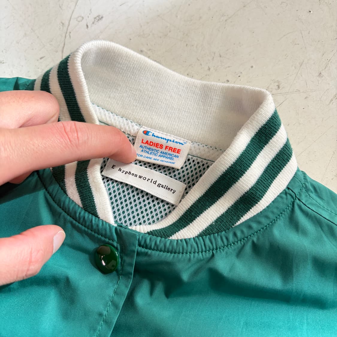 챔피온x이 하이픈 월드 갤러리 빈티지 바시티 자켓 S 상품이미지5