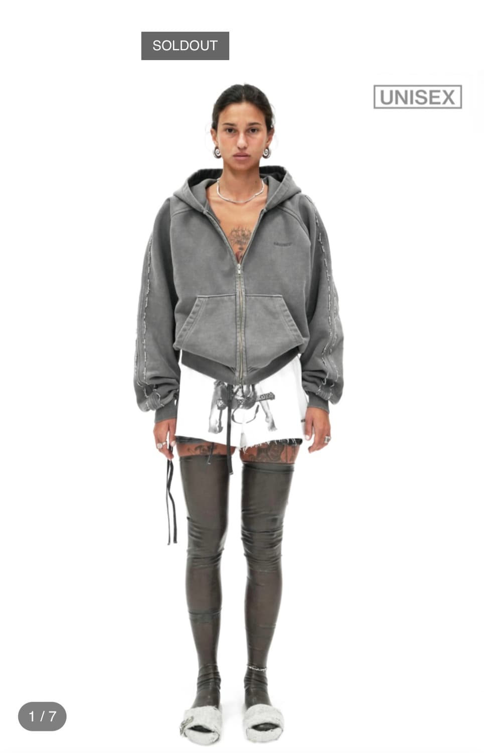 604service 서비스 비즈 후드집업 점퍼 자켓 스터드 워싱 빈티지 상품이미지1