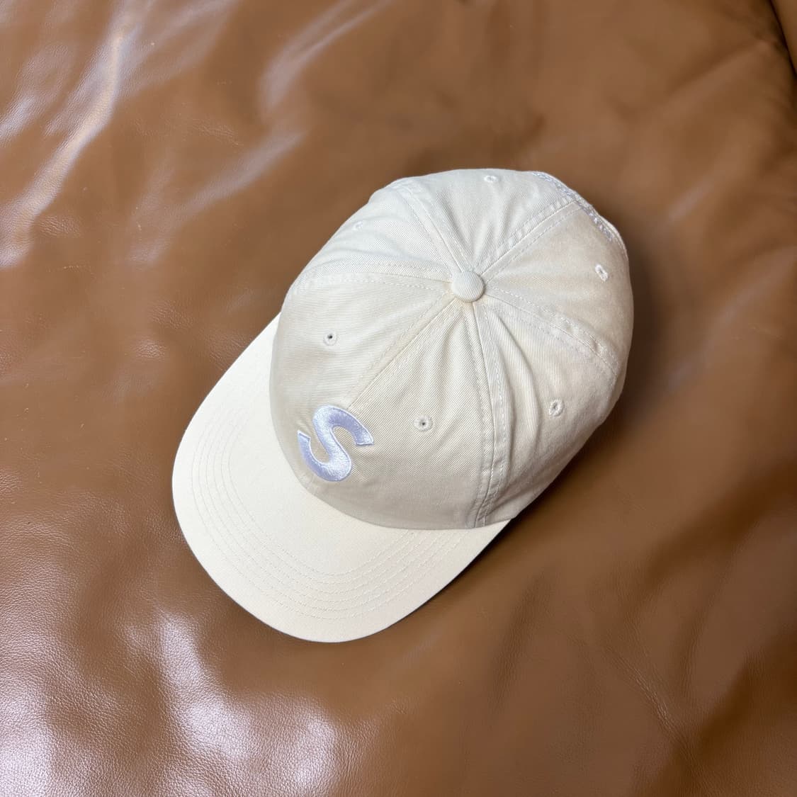 슈프림 S로고 6패널 볼캡 모자 워시드 내츄럴 상품이미지5